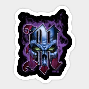 Flaming Skull M Sticker